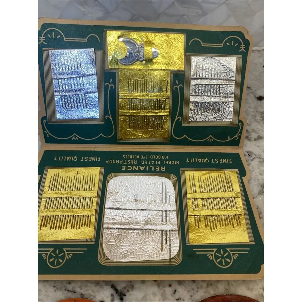 Vintage A&P & Reliance Grocery‎ Store Sewing Needle Cardboard Packets seamstress